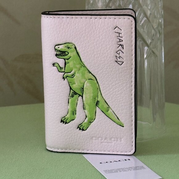 COACH ID WALLET WITH SKETCH PRINT:NWT DINOSAUR CAJ49 - Picture 2 of 9